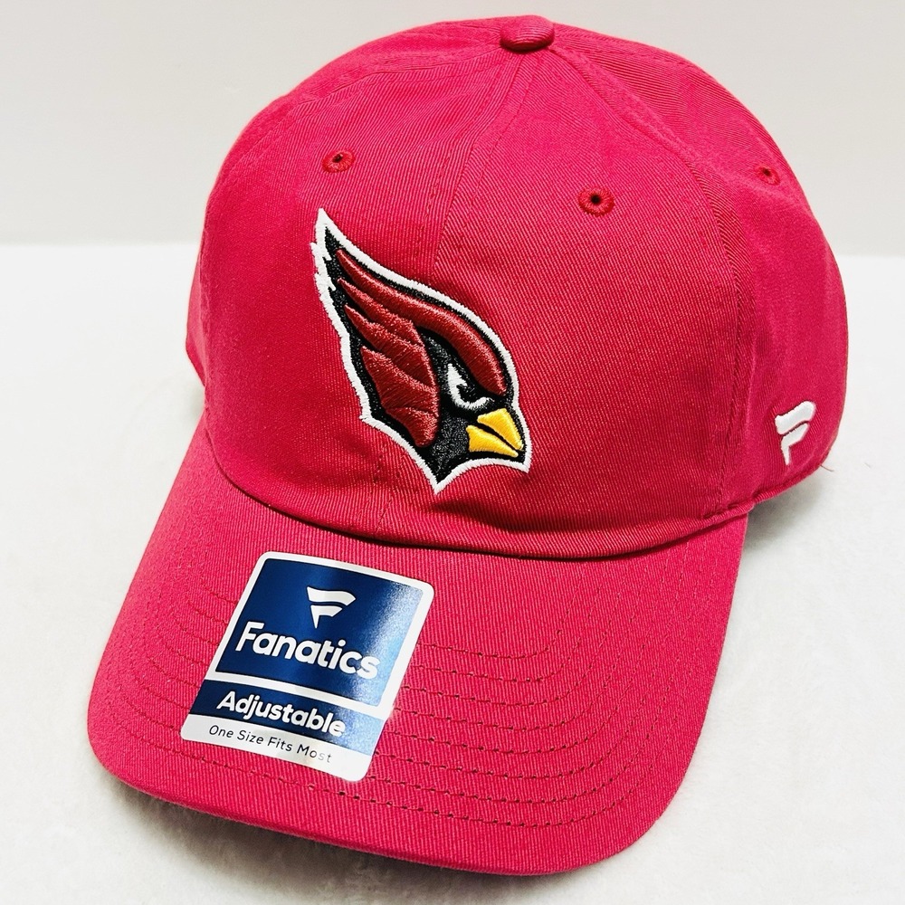Fanatics Arizona Cardinals Fundamental Twill Dad Hat Cap Adjustable Red NFL‎